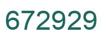 Number 672929 green image