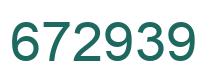 Number 672939 green image