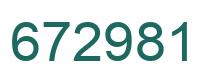 Number 672981 green image