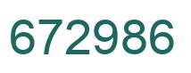 Number 672986 green image