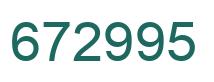 Number 672995 green image