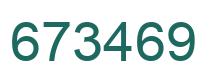 Number 673469 green image