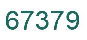 Number 67379 green image