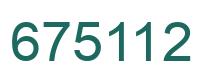 Number 675112 green image