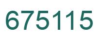Number 675115 green image