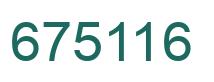 Number 675116 green image
