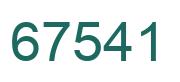 Number 67541 green image