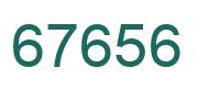 Number 67656 green image