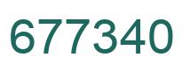 Number 677340 green image