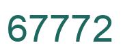 Number 67772 green image