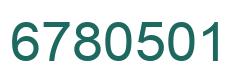 Number 6780501 green image
