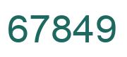 Number 67849 green image