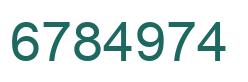 Number 6784974 green image