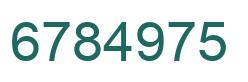 Number 6784975 green image