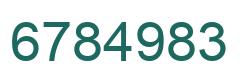 Number 6784983 green image