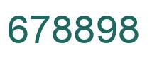 Number 678898 green image