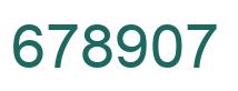 Number 678907 green image