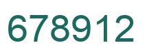 Number 678912 green image