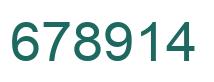 Number 678914 green image