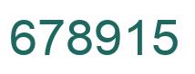 Number 678915 green image