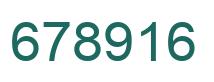 Number 678916 green image