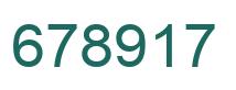 Number 678917 green image