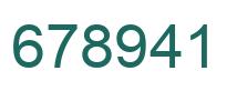 Number 678941 green image