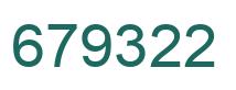 Number 679322 green image