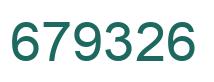 Number 679326 green image