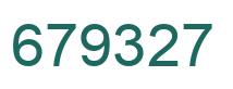 Number 679327 green image