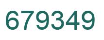 Number 679349 green image