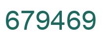 Number 679469 green image