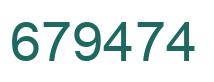 Number 679474 green image