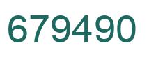 Number 679490 green image