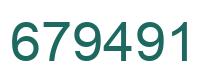 Number 679491 green image