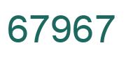 Number 67967 green image