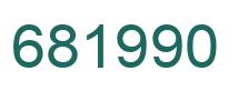 Number 681990 green image