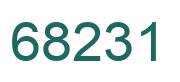Number 68231 green image