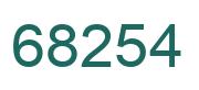 Number 68254 green image