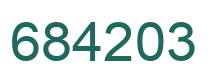 Number 684203 green image