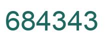 Number 684343 green image