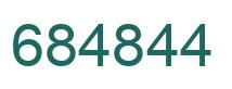 Number 684844 green image