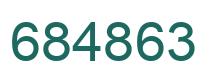 Number 684863 green image