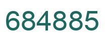 Number 684885 green image