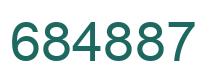 Number 684887 green image