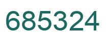 Number 685324 green image