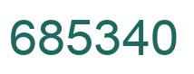 Number 685340 green image