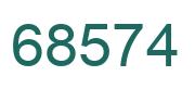 Number 68574 green image