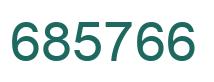 Number 685766 green image