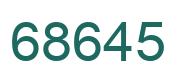 Number 68645 green image